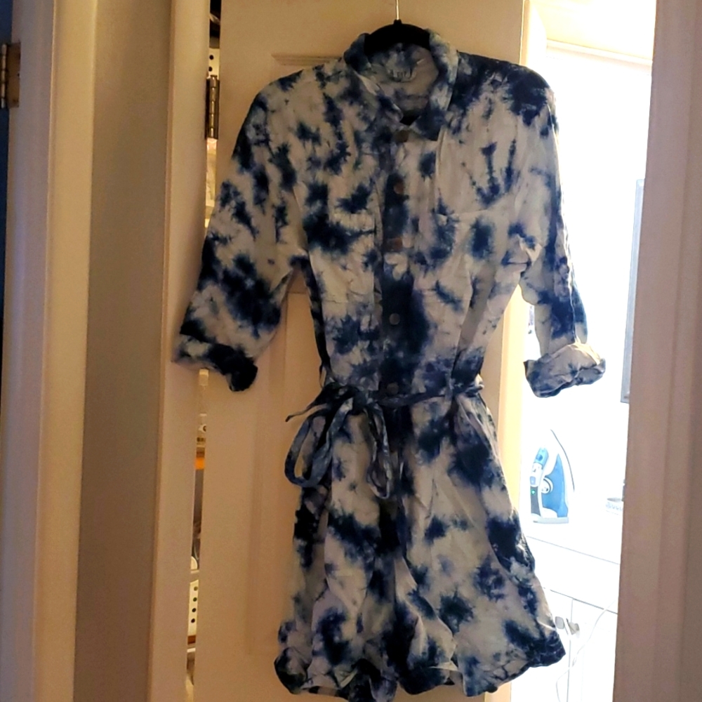 Womens acid washed romper sized 10